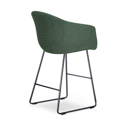 Nolon Nino-Otis Barkruk Donkergroen - met Armleuning - Zwart - 65 cm - vtwonen shop