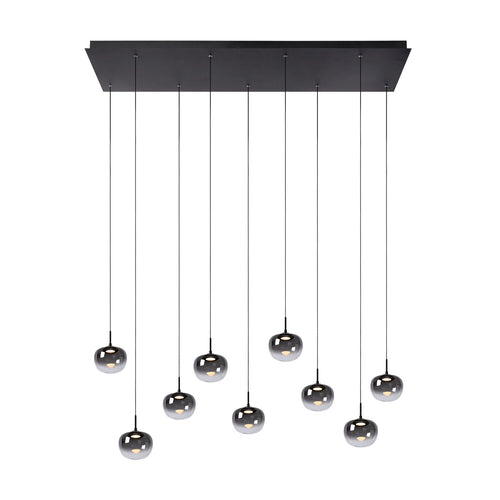 Atmooz hanglamp Sakima - zwart - 120 x 35 x H 100 cm - geïntegreerde led