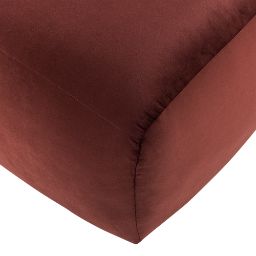 WOOOD poef Mojo Base - Velvet - Kastanjebruin - 45x84x64