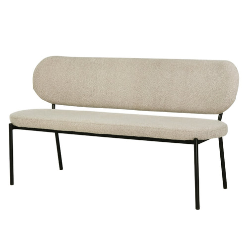 Eetkamerbank Maddie Taupe 160cm - Giga Meubel