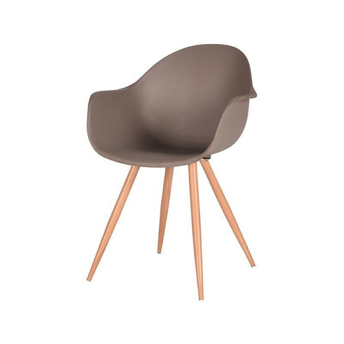 Label51 Eetkamerstoel Parma - Bruin - Zithoogte 50cm - Set van 4 - vtwonen shop