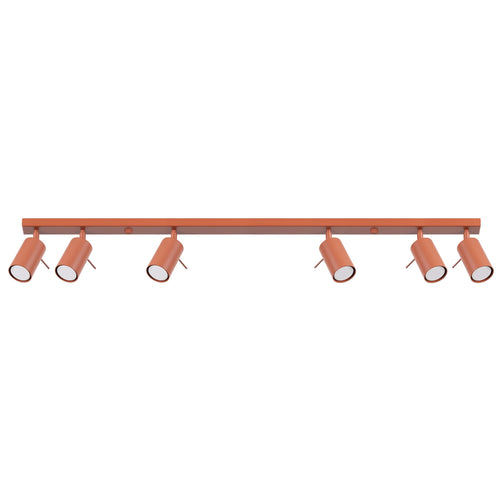 Sollux Lighting Plafondlamp RING 6L rood ochra - 117x6x17cm