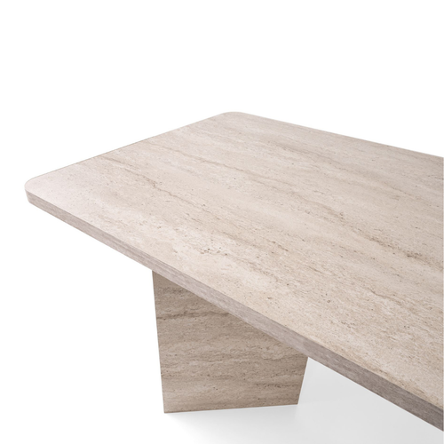 Calicosy - Eettafel zonder verlengblad - Travertijn - 90x180x77 cm