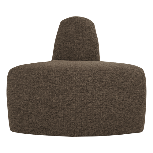 WOOOD eetbank hoek rond rugleuning Mojo Base - Bouclé - Bruin - 83x76x76