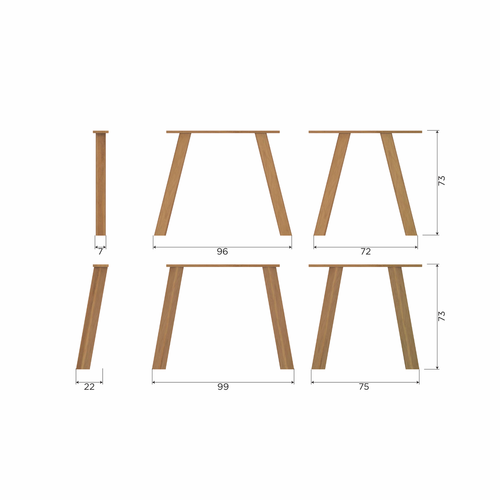 WOOOD eettafel deens ovaal Tablo - Eiken - Transparant - 74x179x99 - vtwonen shop