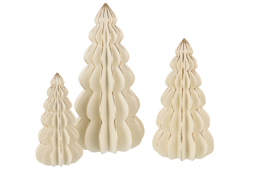 J-Line decoratie Boom Origami - polyresin - wit/goud - large - vtwonen shop