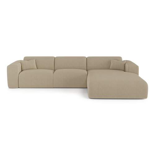 Sia Home - Hoek slaapbanken rechts MYRA - Corduroy - Beige - 280cm - vtwonen shop