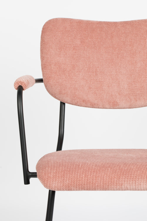 Zuiver Benson Eetkamerstoelen met armleuning Roze - Set van 2 - vtwonen shop