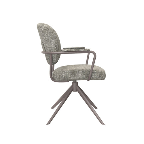 LABEL51 Eetkamerstoel Basel - Grijs/Brons - Draaibaar - vtwonen shop