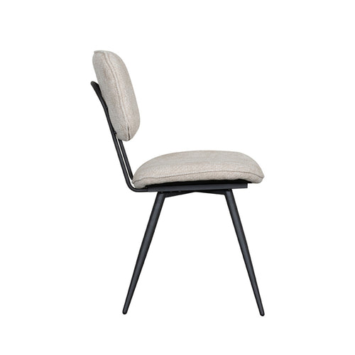 LABEL51 Eetkamerstoel Liva - Naturel Stof - Zithoogte 50cm - Set van 2 - vtwonen shop