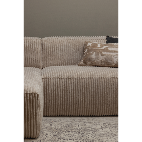 WOOOD chaise longue bank links Bean - Ribstof - Travertin - 73x254x178