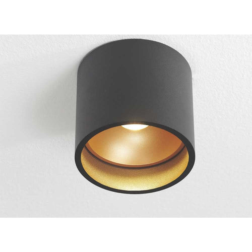 Artdelight plafondlamp Orleans - 1 lichts - 11  x 10   cm - zwart goud