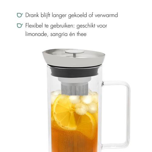 Bredemeijer - Ice tea maker San Remo 1,0L d.w. glas - vtwonen shop