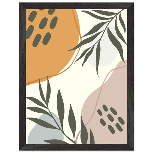 Artfulprints Poster met Lijst Boho – Floral play   - 30x40 cm - Meerkleurig
