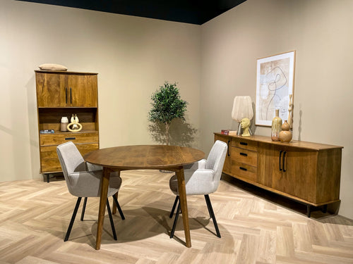 Livingfurn eetkamertafel Elias Round - 120cm - mangohout