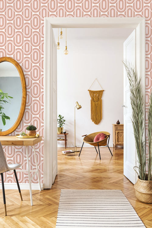 ESTAhome behang retro ornamenten zacht roze - 53 cm x 10.05 m - 130982