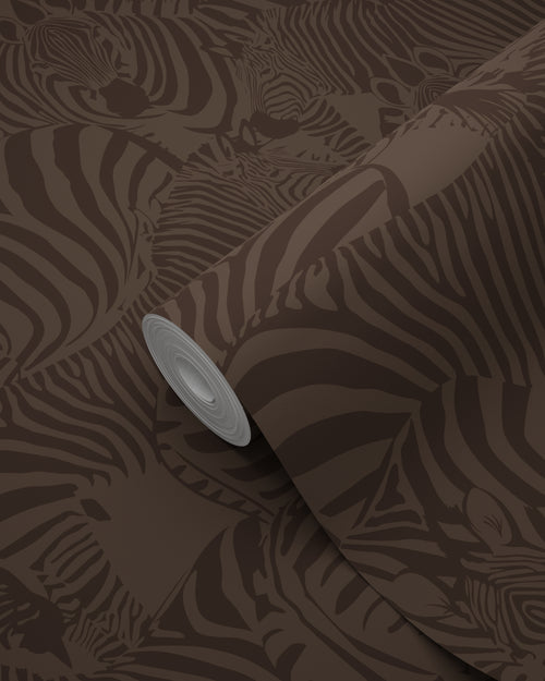 Origin Wallcoverings behang zebra's donkergroen - 50 x 900 cm - 347913