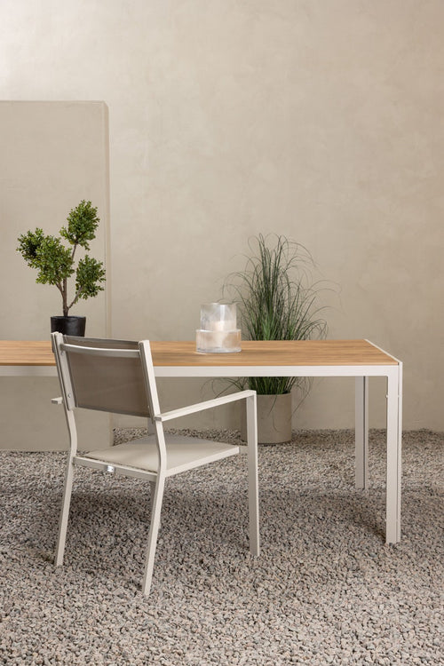 Nest outdoor Aaron tuintafel polywood beige - 205 x 90 cm - vtwonen shop