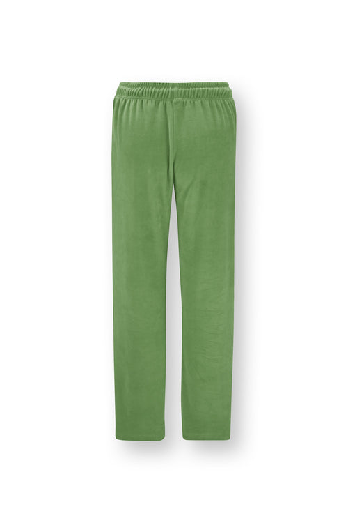 Pip Studio - Britta Pyjama Broek Dames - Velvet - Groen - XXL - vtwonen shop