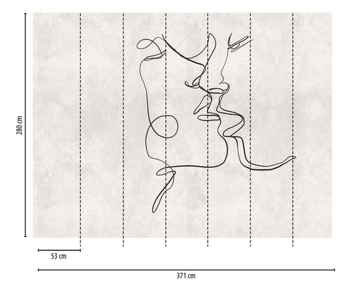 One Wall one Role fotobehang figuratief motief grijs en zwart - 371 x 280 cm - AS-382841 - vtwonen shop