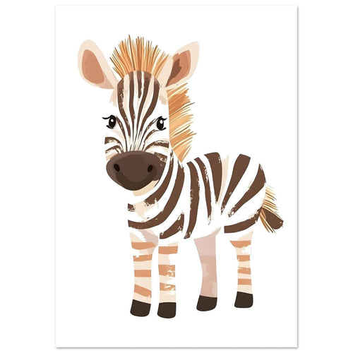 Artfulprints  Lieve zebra   poster A4 21x29.7 cm - vtwonen shop