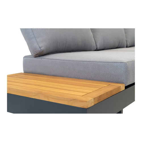 Lesli Living loungebank Barbados - grijs - 245x71x70cm