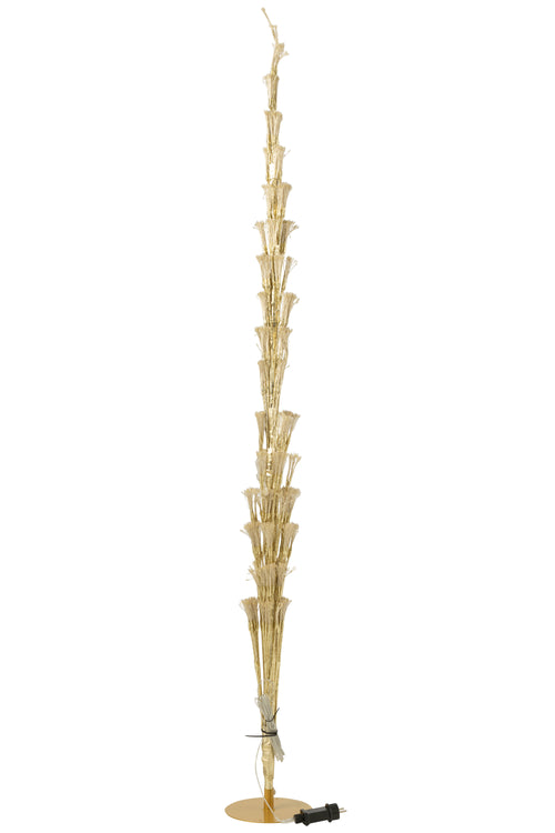 J-Line decoratie Boom - warm witte - ijzer - goud - extra large - LED lichtjes - vtwonen shop