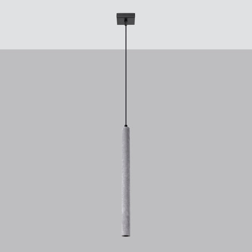 Sollux Lighting Hanglamp PASTELO 1 beton - 3,5x3,5x120cm