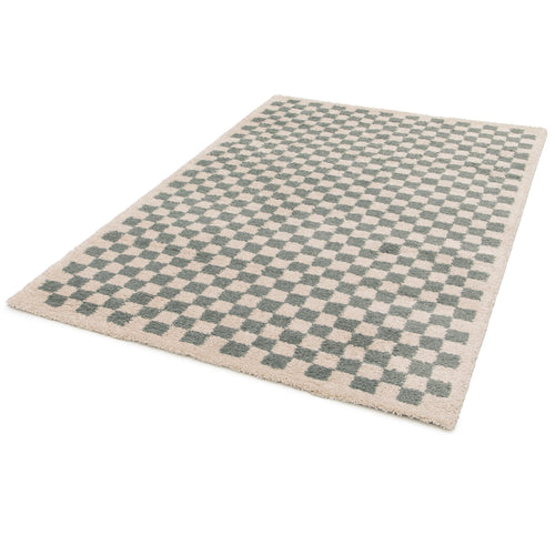 AFK Living vloerkleed Checkers - zeer zacht - groen - 080x150 cm