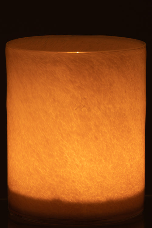 J-Line windlicht Jade - glas - roze - large
