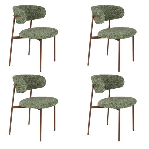 Housecraft Living Claes Eetkamerstoelen Groen - Set van 4