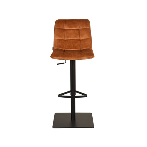 LABEL51 Barkruk Juul - Geel Velvet - Zithoogte 52–80cm
