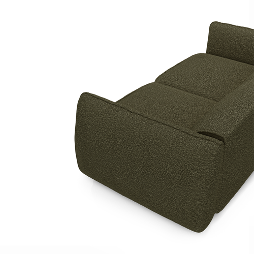 Sia Home - Rechte bank LIVIA - Bouclette stof - Olijfgroen - 230cm - vtwonen shop