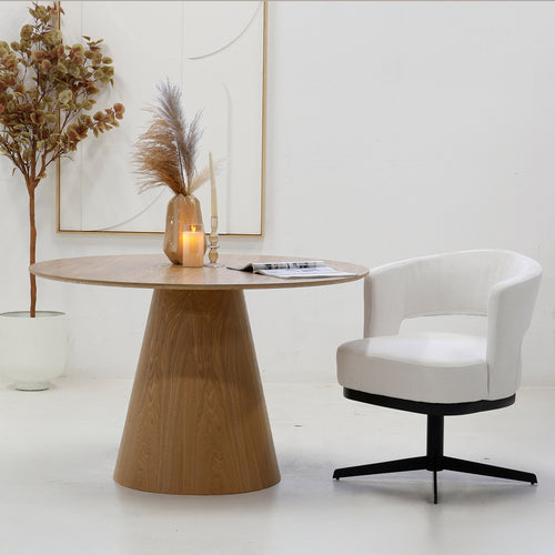 Giga Meubel Eettafel Fynn - Rond - MDF - 120cm - vtwonen shop