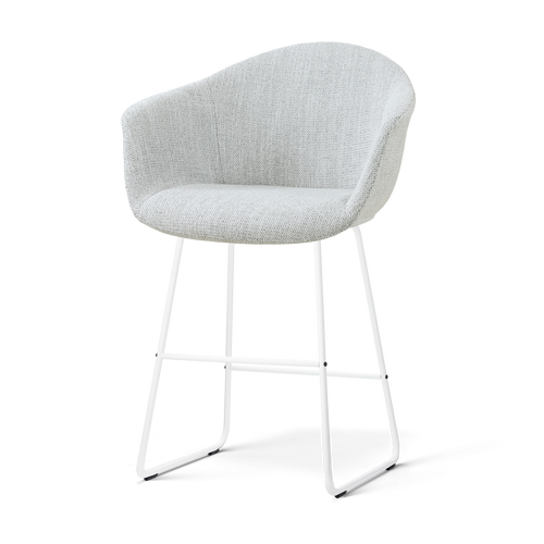 Nolon Nino-Otis barkruk grijs melange - wit onderstel - 65 cm - vtwonen shop