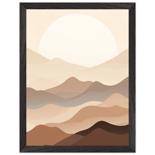 Artfulprints Poster met Lijst Japandi landscape   - 30x40 cm - Meerkleurig