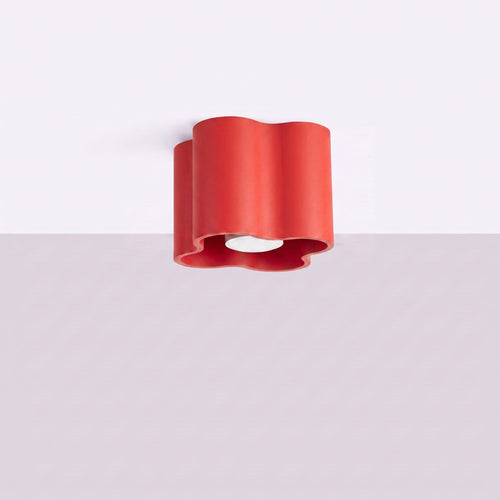 Sollux Lighting Plafondlamp OVIO 1 rood GU10 - 12x12x10cm