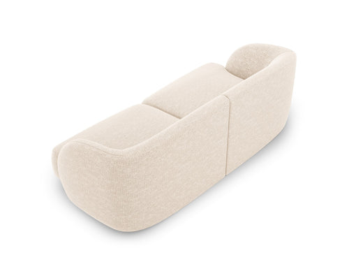 Micadoni - Bank "Miley" 2 zitplaatsen, structurele stof ivoor - 90x180x70cm