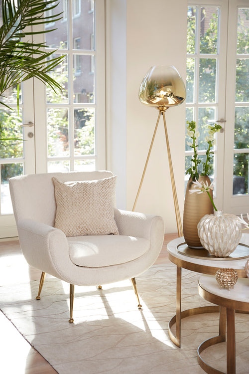 Light & Living vloerlamp  - goud - 42x42x146 cm