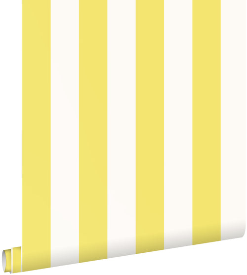 ESTAhome behang strepen geel en wit - 53 cm x 10.05 m - 139911