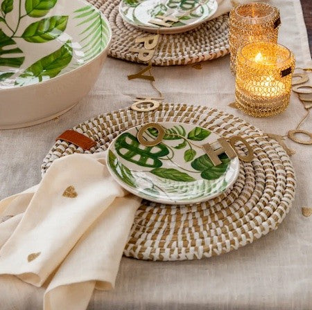 Return to Sender Servetten 40 x 40 cm gouden hartjes - set van 2- 100% linnen - vtwonen shop