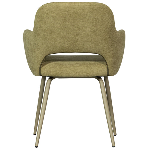 WOOOD eetkamerstoelen Jenny - Polyester - Sage - Set van 2