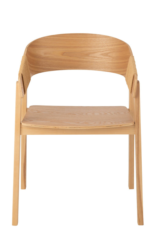 J-Line stoel Naga - essenhout/touw - naturel