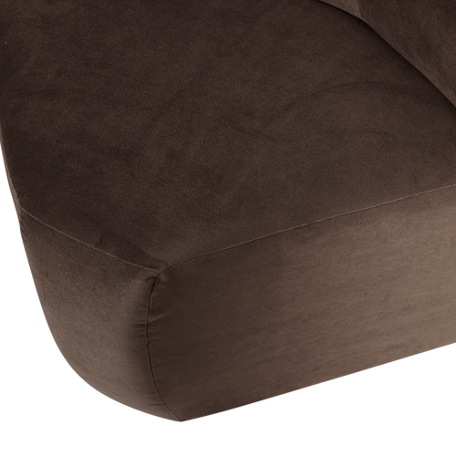WOOOD eetbank hoek rugleuning Mojo Base - Velvet - Bruin - 83x80x80