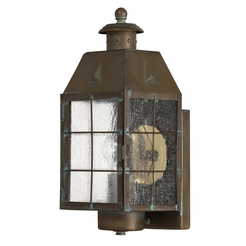 Elstead Hinkley Nantucket Outdoor Wandlantaarn Verouderd Messing, IP44