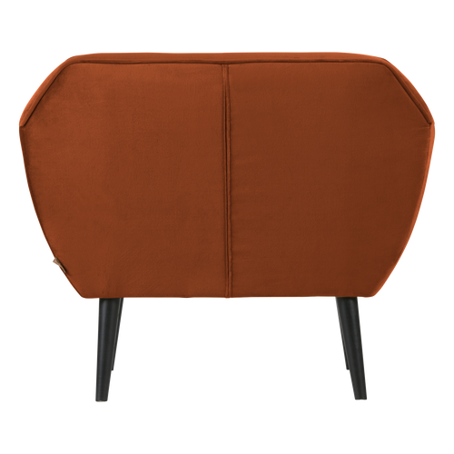WOOOD fauteuil Rocco - Velvet - Roest - 75x92x81