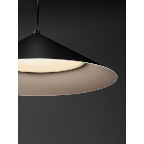 Nova Luce LUI Dome hanglamp voor plafond, zandkleurig zwart, LED 12W 767lm 3000K
