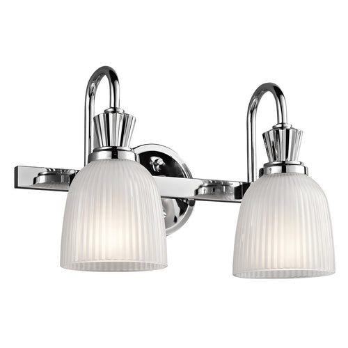 Elstead Cora - 2 Lichts Badkamer Wandlamp Gepolijst Chroom IP44, G9