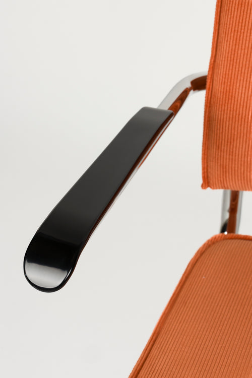 Zuiver Ridge Rib Armstoel Oranje - Set van 2 - vtwonen shop