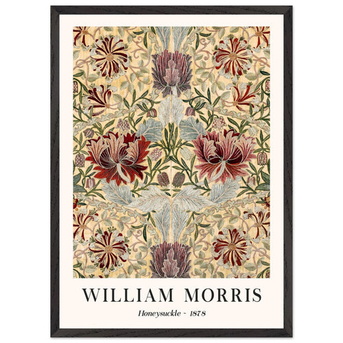 Artfulprints Poster met Lijst William Morris - Honeysuckle III 1886   - 50x70 cm - Meerkleurig